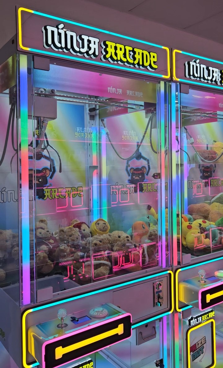 Claw machine arcade vibe